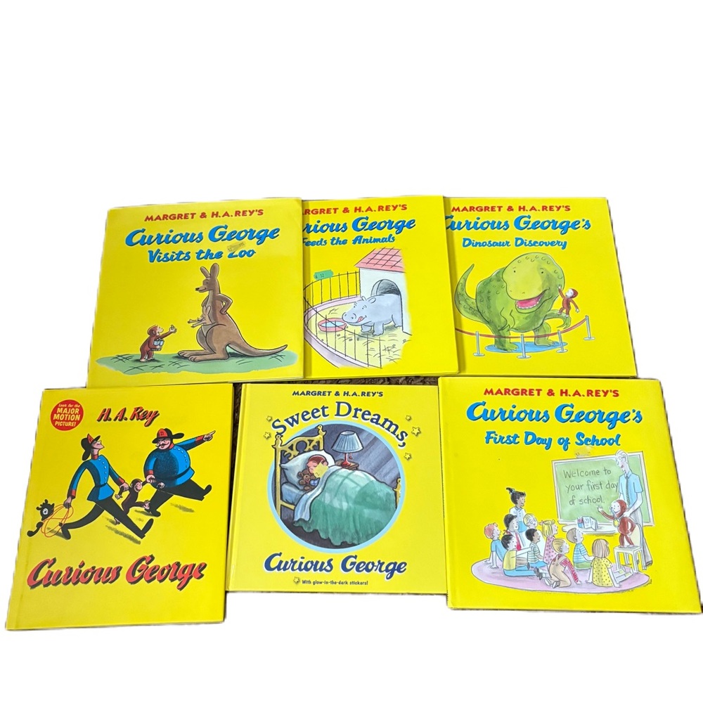 Curious George Children’s Hardcover Book Lot Bundle Sweet Dreams
